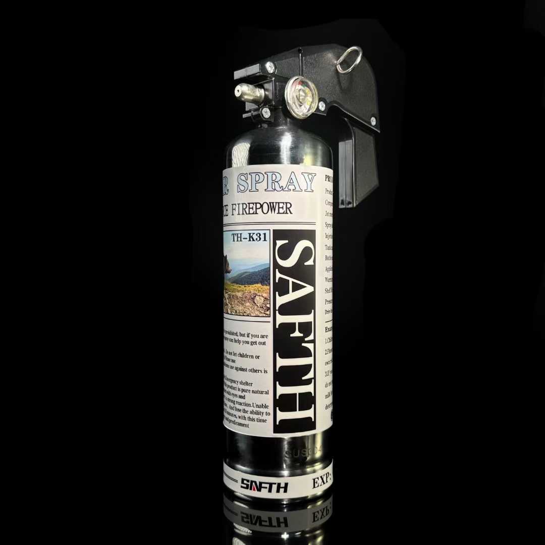 SAFTH TH-K31镇熊喷剂 1200mL大容量10米远射锥形气雾防熊喷雾野外驱兽剂(图2)
