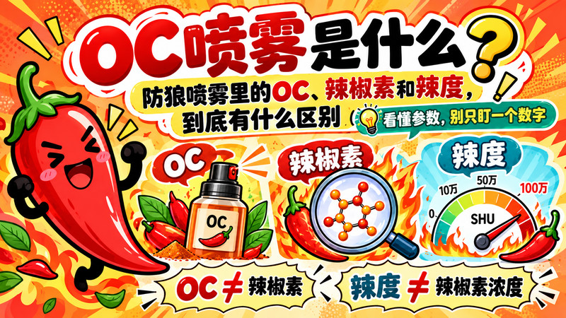 OC喷雾是什么？防狼喷雾里的OC、辣椒素和辣度到底有什么区别