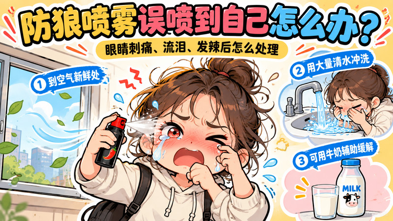 防狼喷雾误喷到自己怎么办？辣椒喷雾进眼睛和皮肤怎么处理