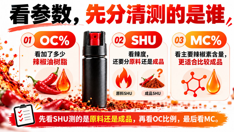 辣椒喷雾的OC、SHU、MC是什么意思？几百万SHU和辣椒素浓度1.33%谁更强？(图3)