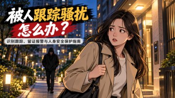 被人跟踪骚扰怎么办？识别跟踪、留证报警与人身安全保护指南